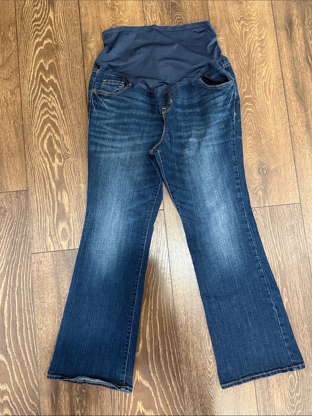Old Navy Maternity Dark Blue Jeans Full Panel 14s- boot cut